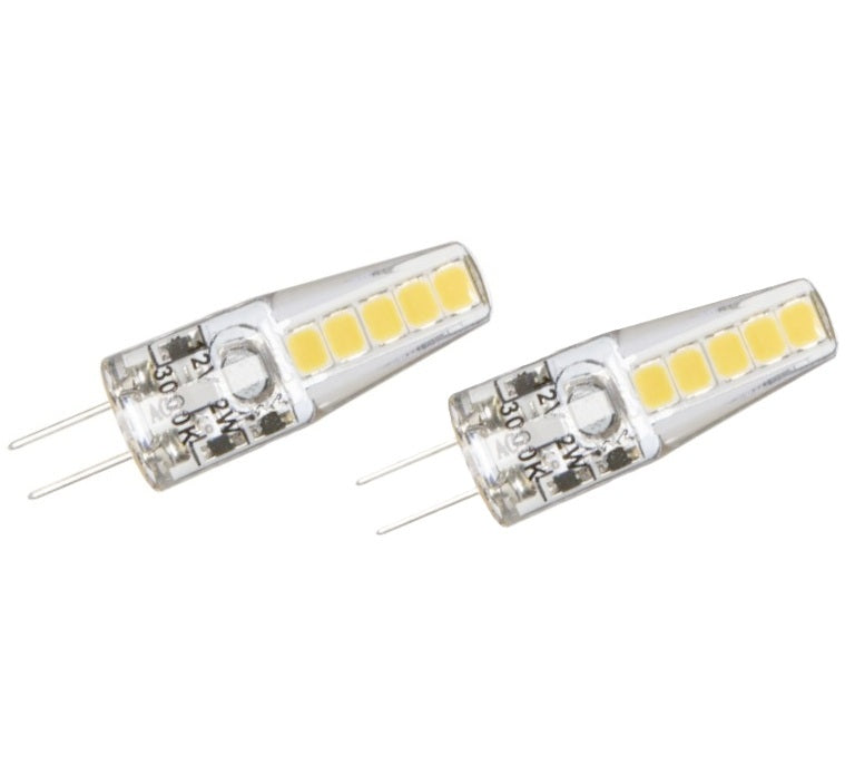 2W G4 LED Warm White Non-Dimmable Bulb 200LM (2 Pack)