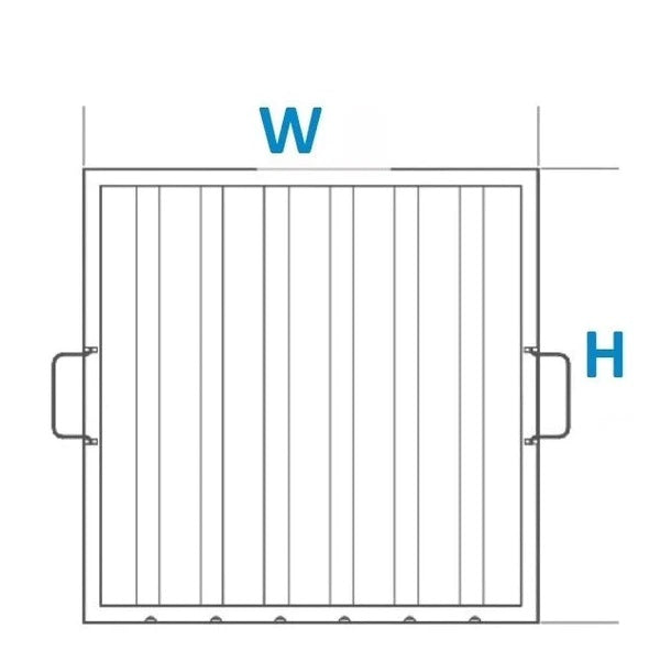 Canopy Baffle Grease Filter - 495 x 495 x 48mm (20" x 20" x 2")